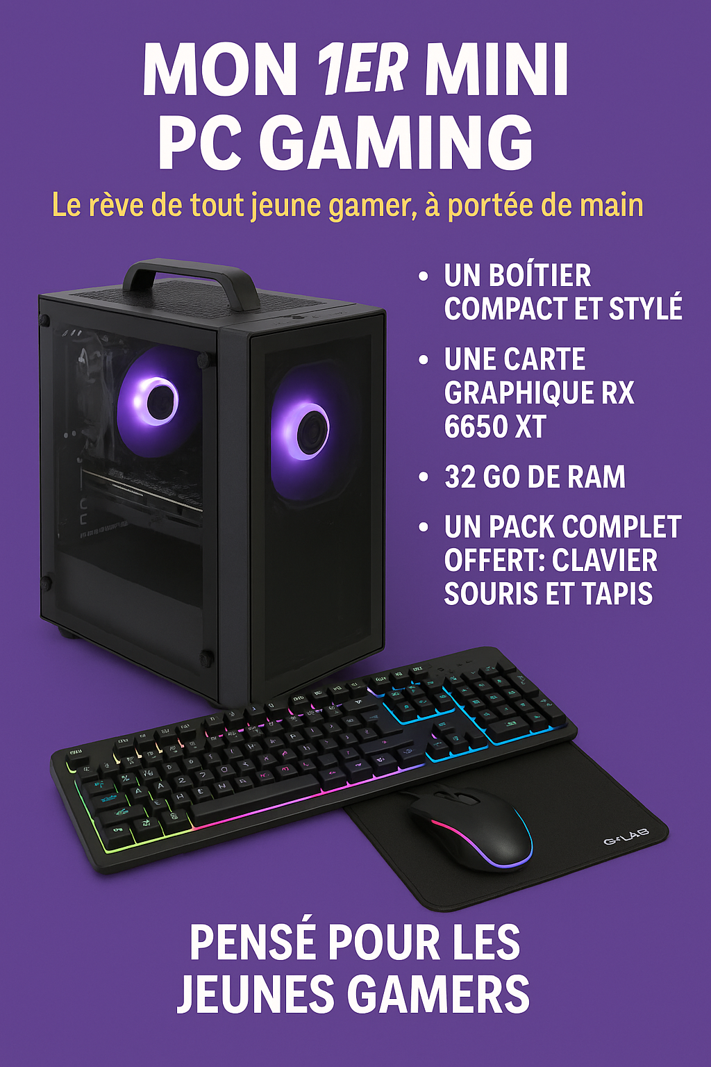 🎮 Mon 1er Mini PC Gaming 🎮-Le rêve de tout jeune gamer, à portée de main.