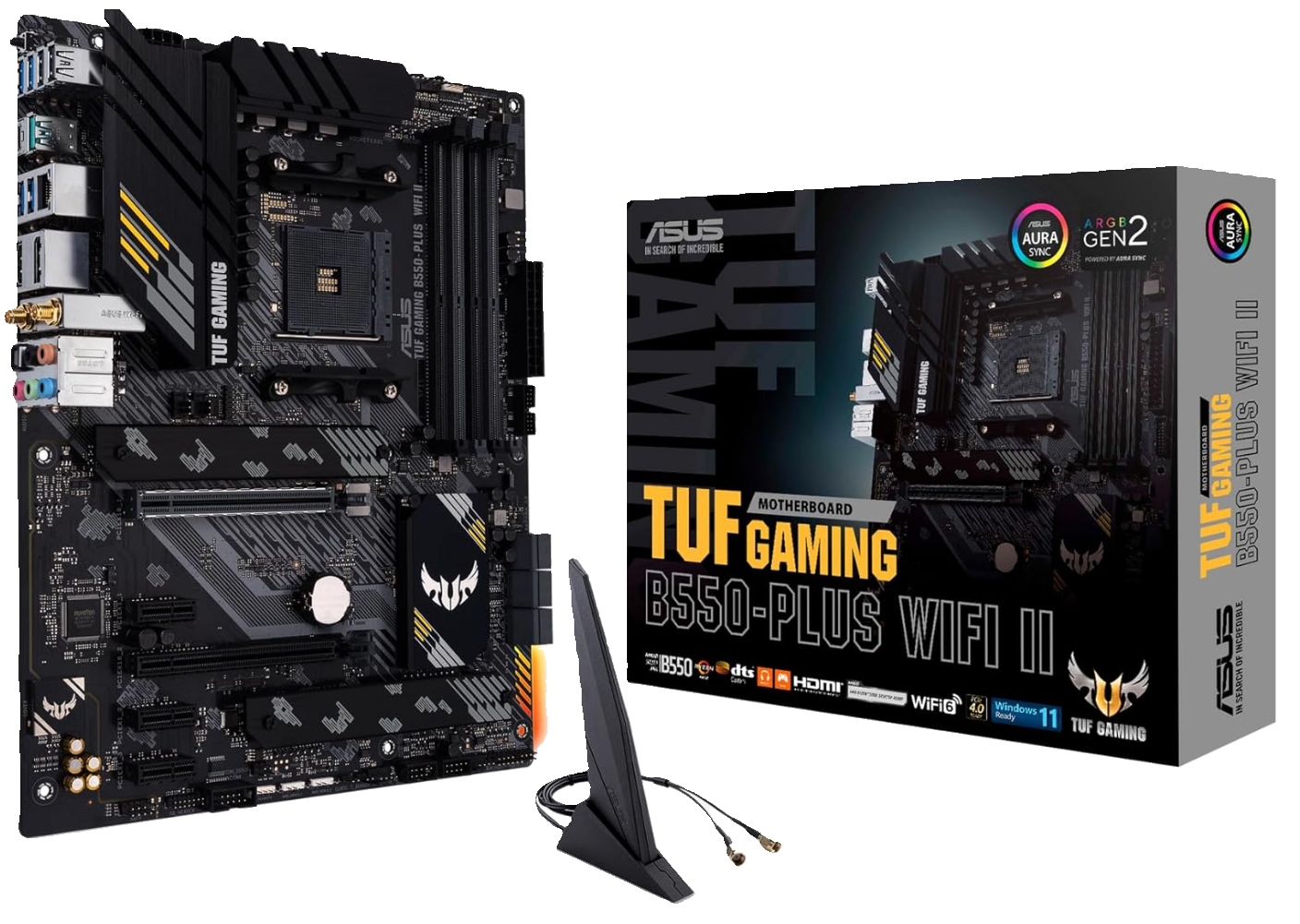 ASUS TUF GAMING B550-PLUS WI-FI II – Carte mère AMD B550 Ryzen AM4 ATX