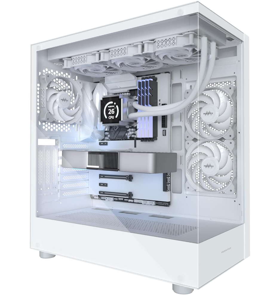 MUSETEX Boitier PC ATX 3 Non-LED Ventilateurs pré-installés