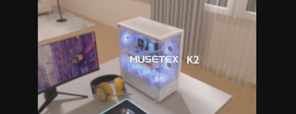 MUSETEX Boitier PC ATX 3 Non-LED Ventilateurs pré-installés